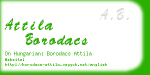 attila borodacs business card